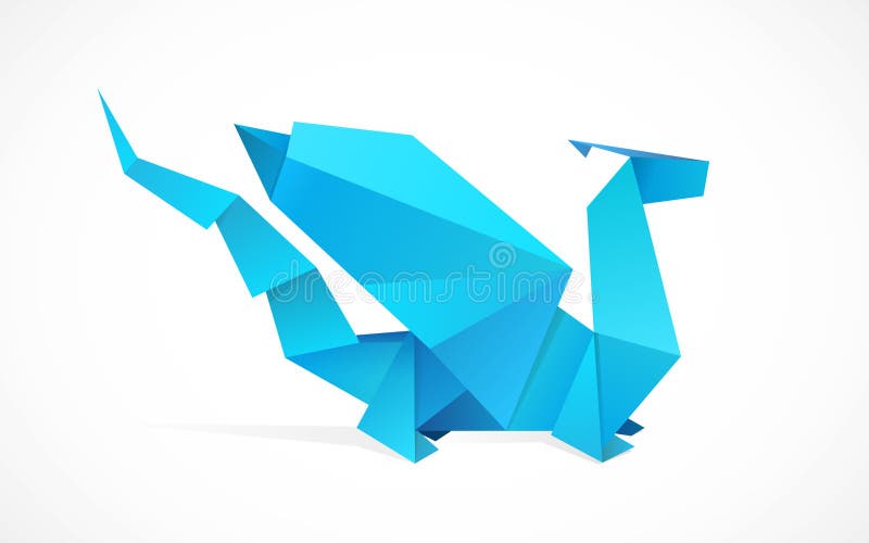 drakeorigami stock illustrationer drakeorigami stock illustrationer