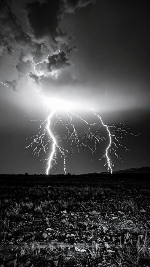 3,300 Lightning Storm Black White Stock Photos - Free & Royalty