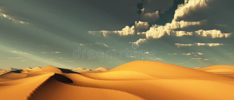 Dramatic Desert and Sky royalty free illustration