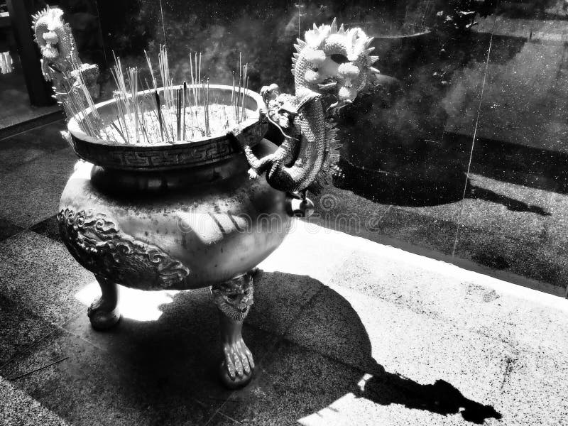 Dragon incense burner stock image. Image of culture, golden 21946033