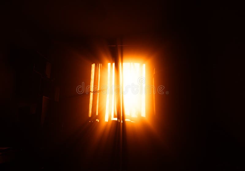 Dramatic Light Rays from Room Window Background Stock Photo Image of