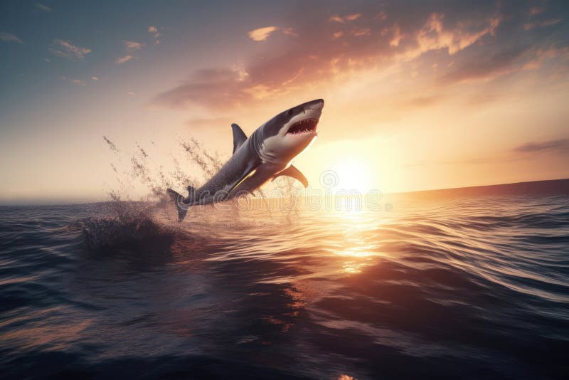 shark jumping out of water hd