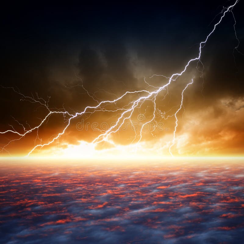 Dramatic moody sky royalty free stock photography