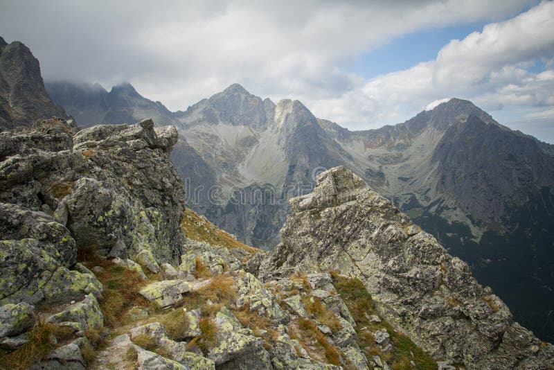 Dramatic mountain landscape in high tatras