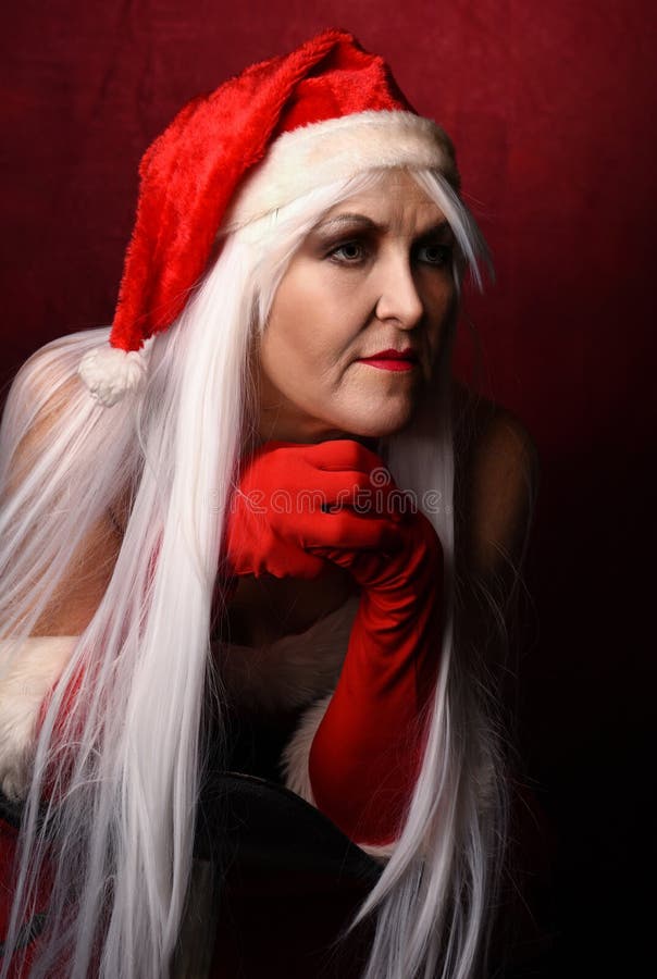 Mrs Claus In Dramatic Portrait Stock Image Image Of Card Dramatic 236044535