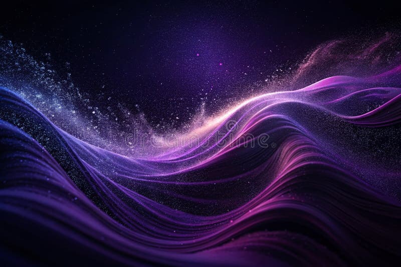 Dramatic Purple Wave Background Un design abstract profund texturat pentru MoodBoosting fotografie și design grafic stock illustration