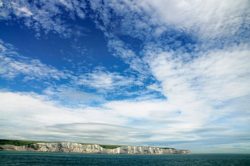Dramatic sky over the White Cliffs of Dover stock image Dramatic sky over the White Cliffs of Dover stock image