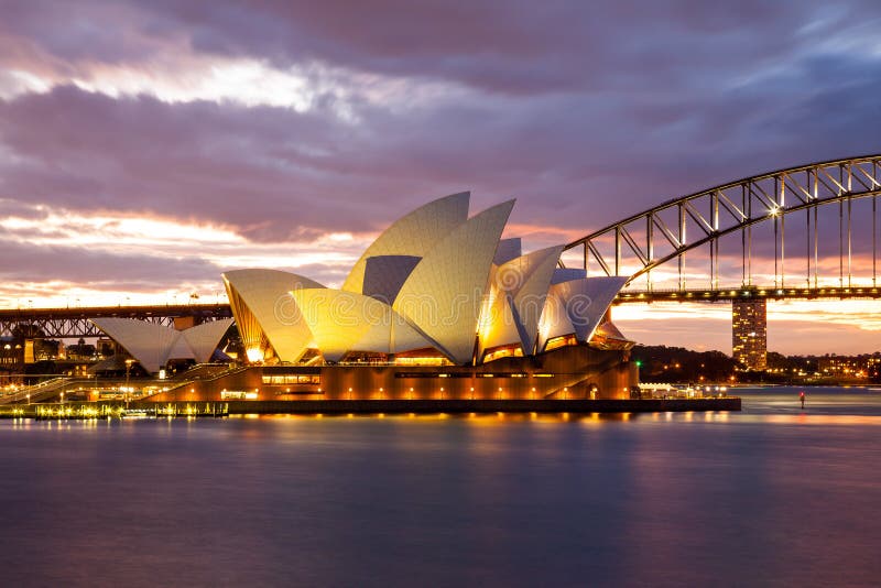 Dramatic sky and the Sydney Opera House