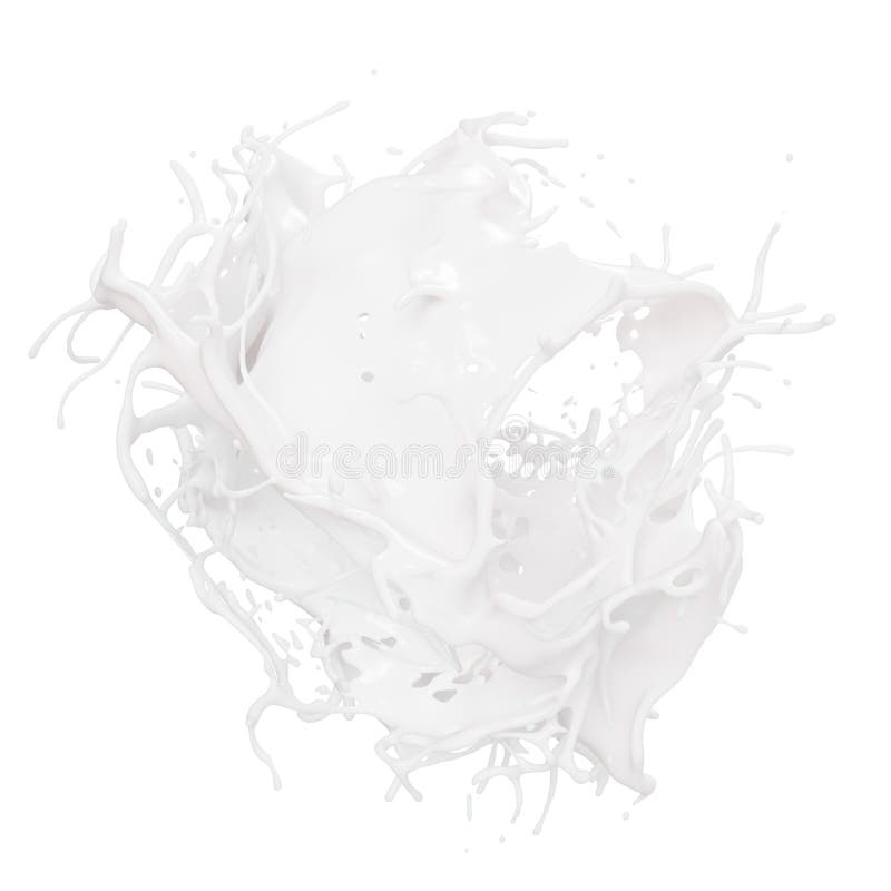 Dramatic splash of milk hovers in mid air showcasing unique textures and shapes visual highlights the fluid motion elegance liquid ilustração do vetor
