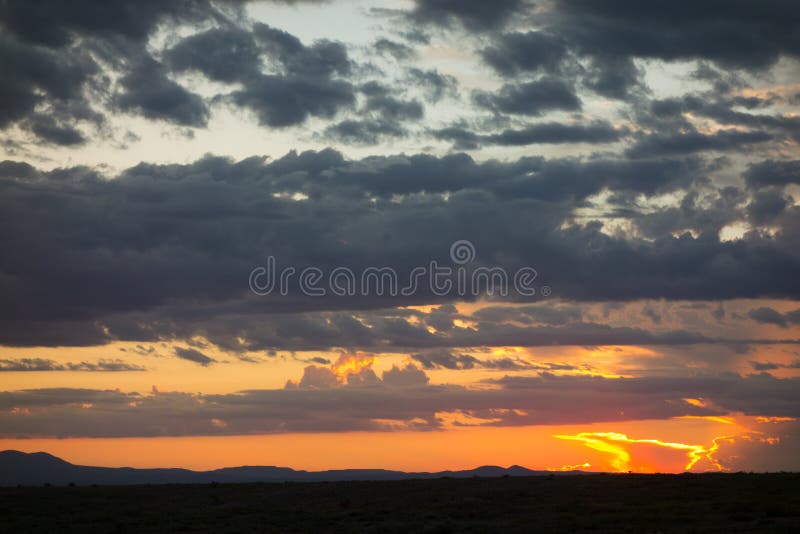 A Dramatic Sunset In New Mexico Stock Photo - Image of beauty, natural