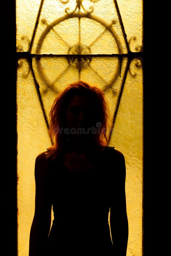 Dramatisch portret van een charmante vrouw in dark Dromerig wijfje royalty-vrije stock afbeelding Dramatisch portret van een charmante vrouw in dark Dromerig wijfje royalty-vrije stock afbeelding