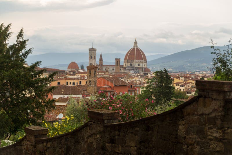 Dramatische cityscape van Florence, Italië stock afbeelding Dramatische cityscape van Florence, Italië stock afbeelding