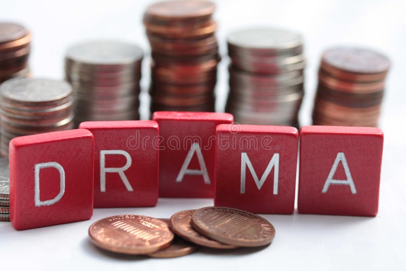 Drame sur le marché financier images libres de droits Drame sur le marché financier images libres de droits