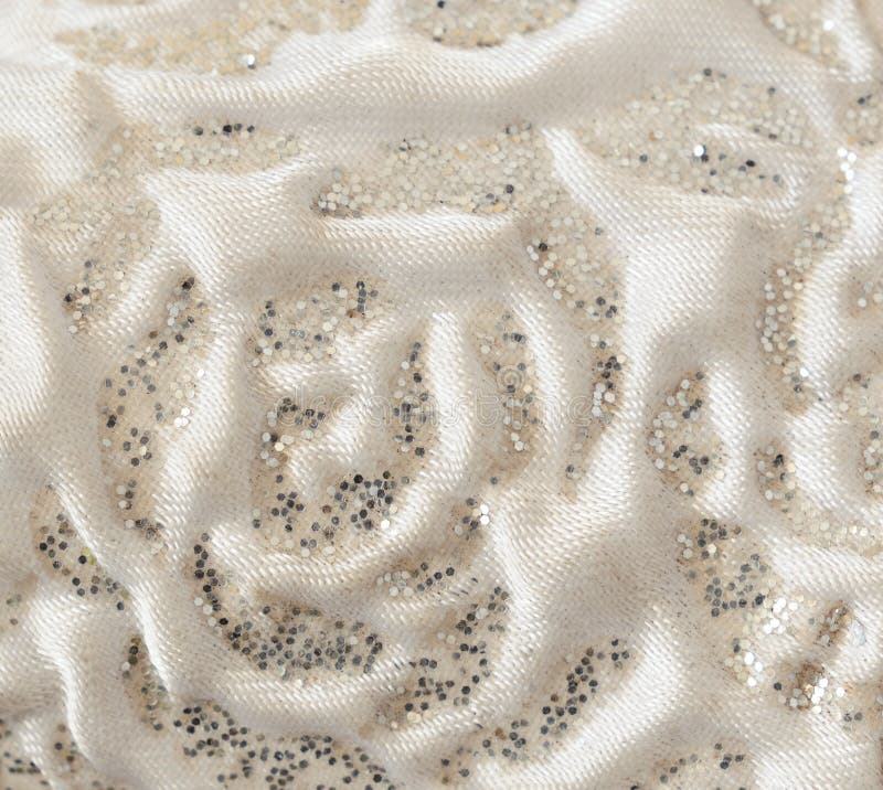 Drape Of White Satin With Glitter Stock Image - Image: 31690947