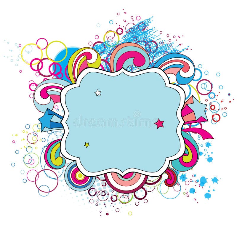 Drapeau bleu lumineux illustration stock