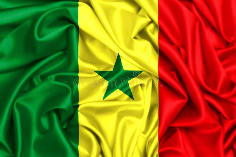 drapeau 3d de ondulation de Senega illustration stock drapeau 3d de ondulation de Senega illustration stock