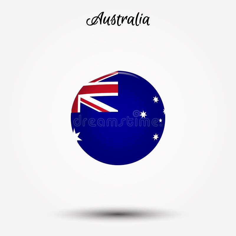 Drapeau d'icône d'Australie illustration libre de droits Drapeau d'icône d'Australie illustration libre de droits