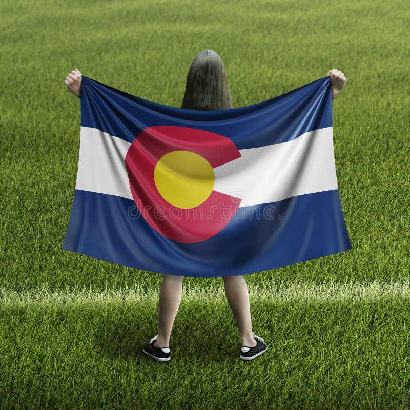 Drapeau de femmes et de Colorado illustration stock Drapeau de femmes et de Colorado illustration stock