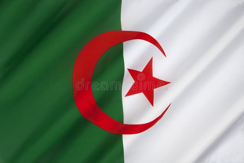 Drapeau Algérien à Texture De Tissu Image stock - Image du jour, nationale:  181568321
