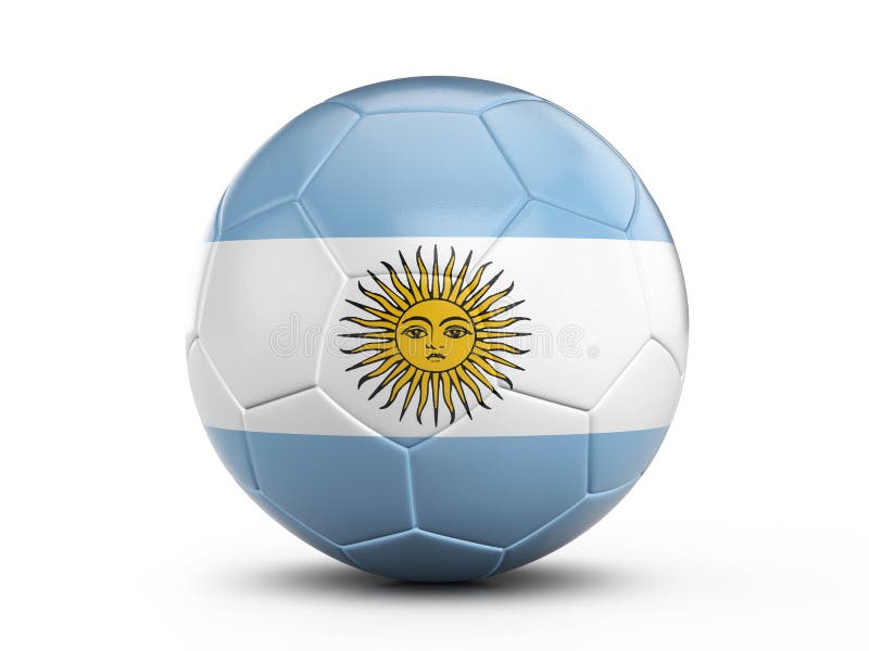 Drapeau de l'Argentine de ballon de football illustration de vecteur Drapeau de l'Argentine de ballon de football illustration de vecteur