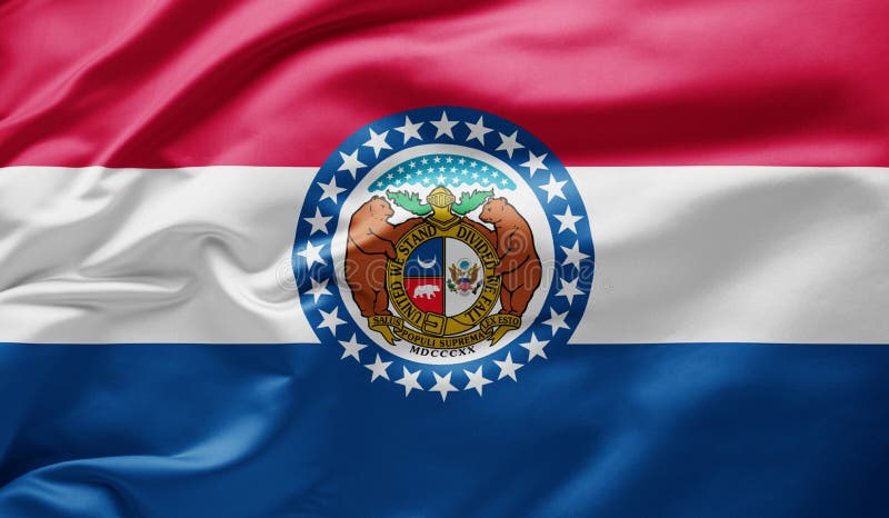 Drapeau de l'État du Missouri - États-Unis d'Amérique photo stock Drapeau de l'État du Missouri - États-Unis d'Amérique photo stock