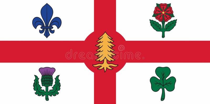 Drapeau de la ville de Montréal. Canada illustration libre de droits
