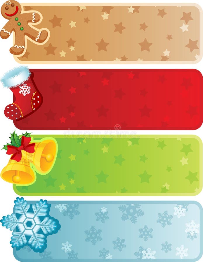 Drapeau de Noël illustration stock Drapeau de Noël illustration stock