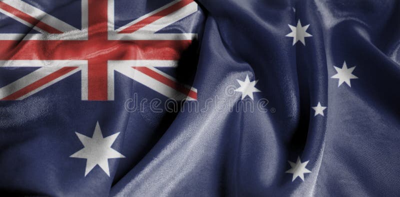 Drapeau de ondulation ondulé d'Australie image libre de droits Drapeau de ondulation ondulé d'Australie image libre de droits