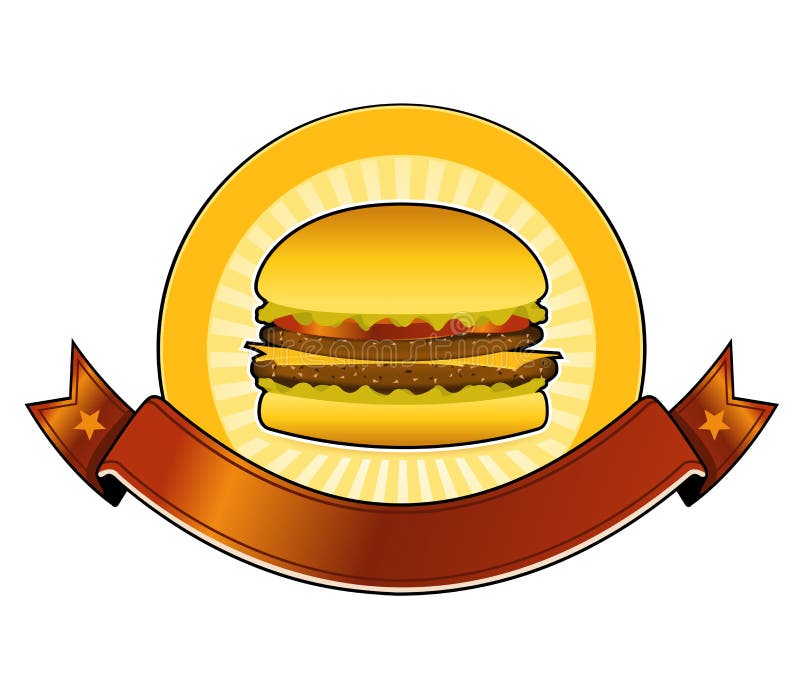 Drapeau de restaurant d'hamburger illustration stock Drapeau de restaurant d'hamburger illustration stock
