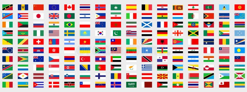 Drapeau De Tous Les Pays. Drapeaux Du Monde. Drapeaux Nationaux Des Eps Vectoriels Image344517977