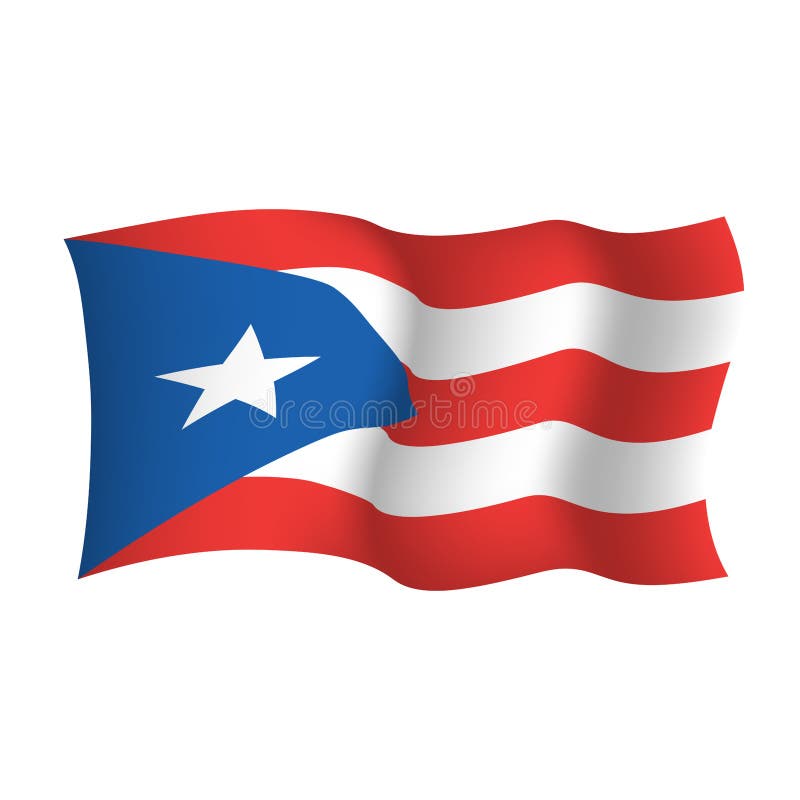 Drapeau de vecteur d'ondulation de Puerto Rico Commonwealth de Puerto Rico United States de l'Am?rique illustration stock Drapeau de vecteur d'ondulation de Puerto Rico Commonwealth de Puerto Rico United States de l'Am?rique illustration stock