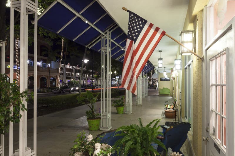 Drapeau des USA à Naples, la Floride photo stock Drapeau des USA à Naples, la Floride photo stock