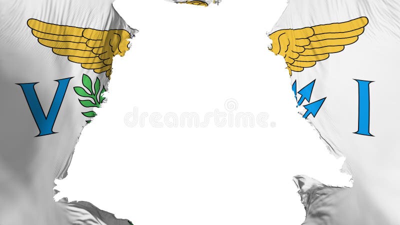 Drapeau des Îles Vierges américaines déchiré à part illustration stock Drapeau des Îles Vierges américaines déchiré à part illustration stock