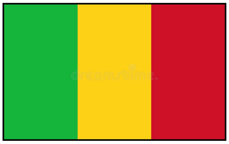 Drapeau Du Mali Republique Du Mali Illustration De Vecteur Illustration Du Blanc Vert