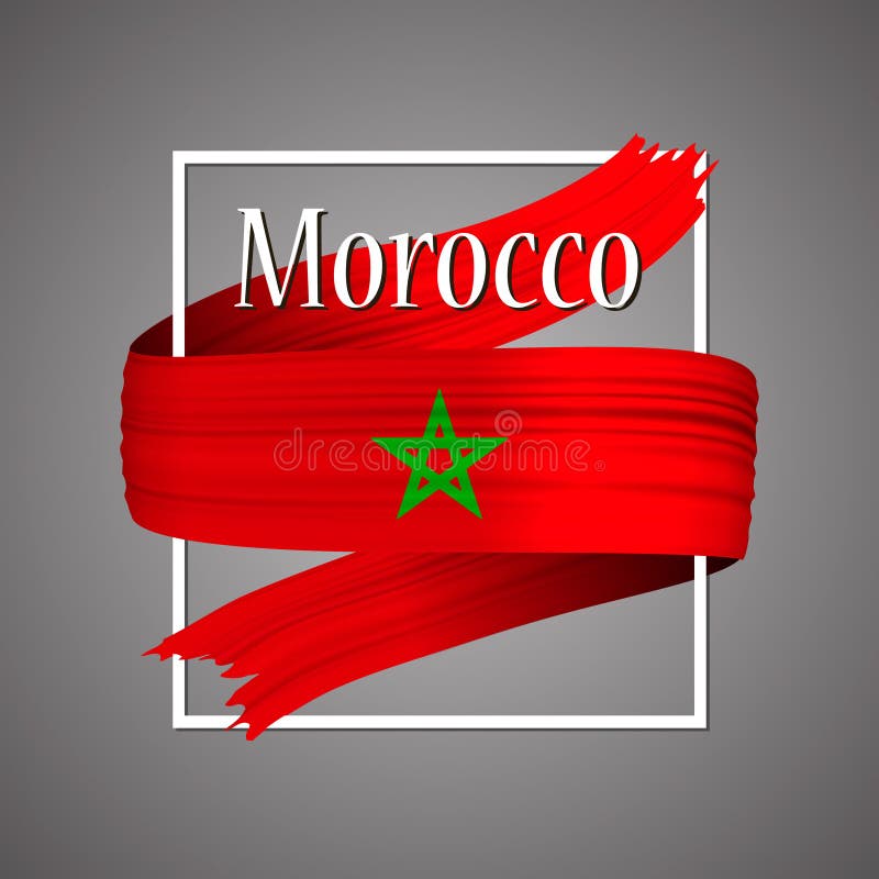 Drapeau du Maroc Couleurs nationales officielles Ruban réaliste marocain de la rayure 3d Fond de signe d'icône de vecteur illustration stock Drapeau du Maroc Couleurs nationales officielles Ruban réaliste marocain de la rayure 3d Fond de signe d'icône de vecteur illustration stock