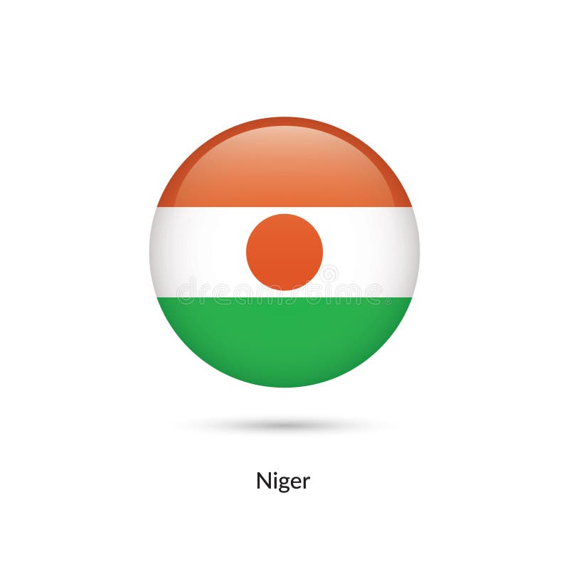 Drapeau Du Niger Bouton Brillant Rond Illustration De Vecteur Illustration Du Embleme Fonctionnaire 116207195