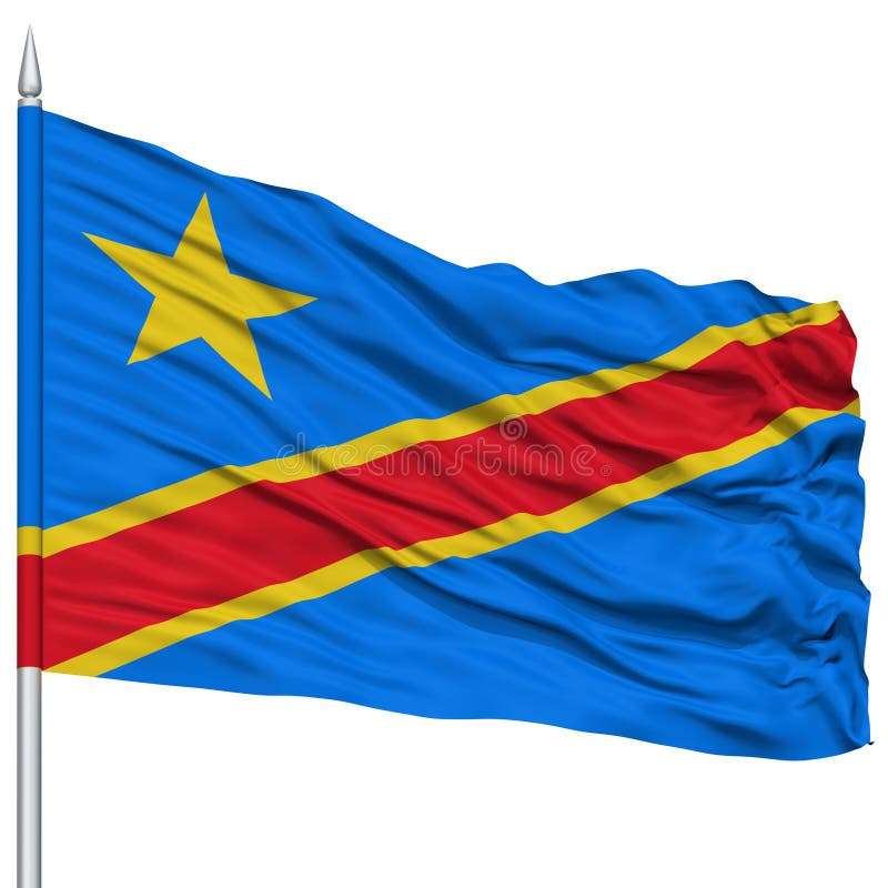 Drapeau congo kinshasa images vectorielles, Drapeau congo kinshasa vecteurs  libres de droits