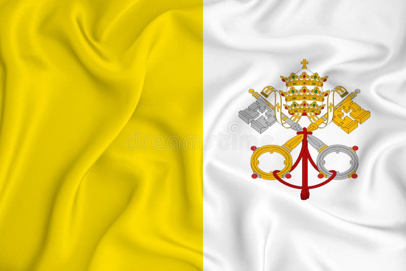 Drapeau du Vatican sur la texture de fond Concept pour les solutions de luxe image stock