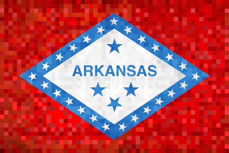 Drapeau grunge abstrait de mosaïque de l'Arkansas illustration de vecteur Drapeau grunge abstrait de mosaïque de l'Arkansas illustration de vecteur