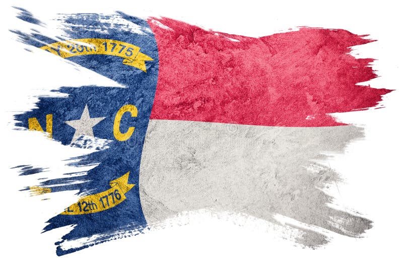 Drapeau grunge d'état de la Caroline du Nord Stro de brosse de drapeau de la Caroline du Nord illustration libre de droits Drapeau grunge d'état de la Caroline du Nord Stro de brosse de drapeau de la Caroline du Nord illustration libre de droits