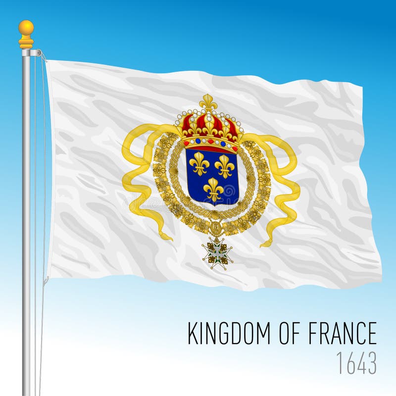 Drapeau Historique Du Royaume De France 1643 France Illustration de Vecteur  - Illustration du historique, patrimoine: 250254936