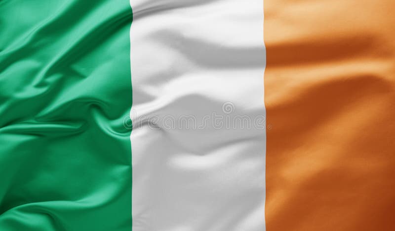 Drapeau national d'ondulation de l'Irlande photographie stock