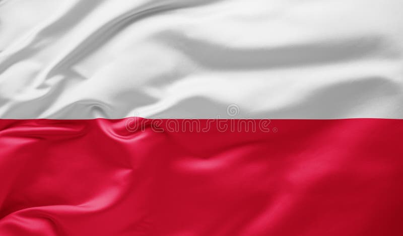 Drapeau national d'ondulation de la Pologne