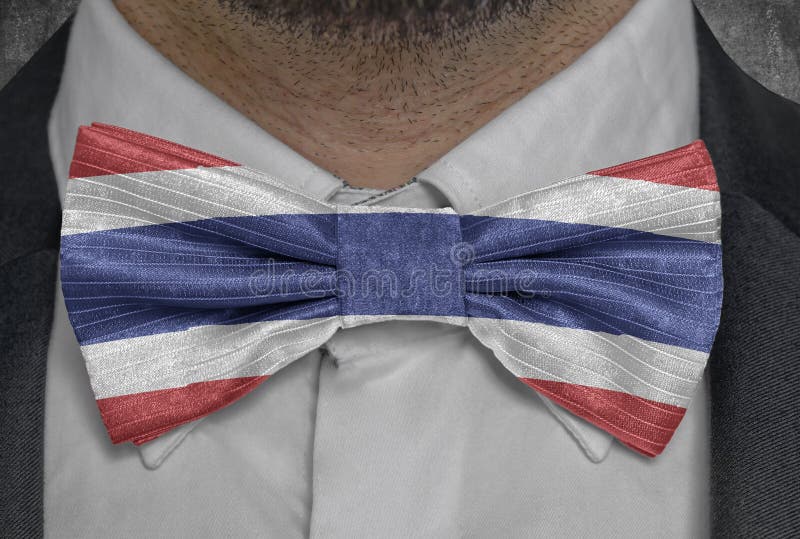 Drapeau national de Thaïlande sur un costume d'homme d'affaires photos stock Drapeau national de Thaïlande sur un costume d'homme d'affaires photos stock
