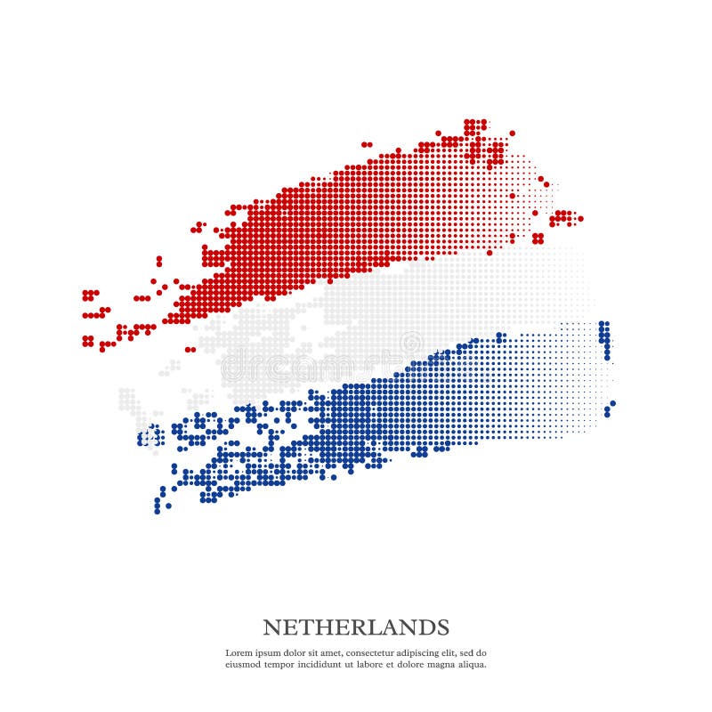 Drapeau néerlandais avec l'effet tramé, texture grunge illustration libre de droits Drapeau néerlandais avec l'effet tramé, texture grunge illustration libre de droits