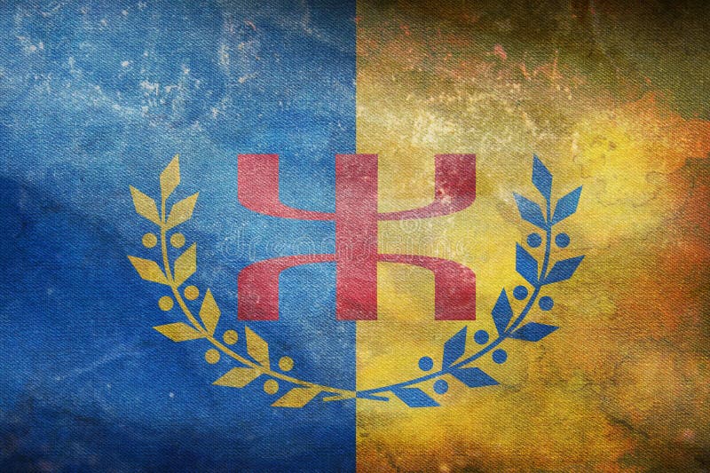 Le drapeau kabyle 3d. illustration stock. Illustration du rendu