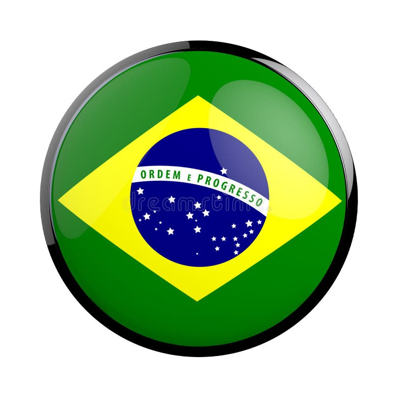 Drapeau Rond D'icône Du Brésil Illustration Stock Illustration du
