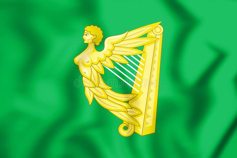 Résultat de recherche d'images pour "drapeau irlandais vert à la harpe d'or"
