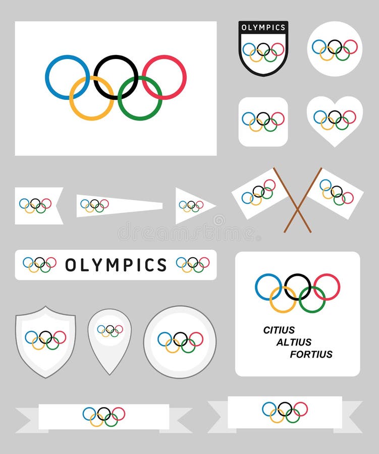 tokyo couleurs du drapeau olympique isolé sur blanc. arrière-plan des jeux  olympiques 2020. symbole de sport d'été du japon en illustration  vectorielle à plat. concept de compétition sportive. conception pour le  fond