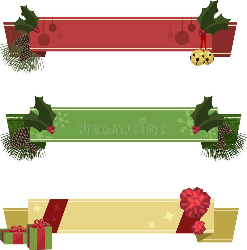 Drapeaux de Noël illustration stock Drapeaux de Noël illustration stock